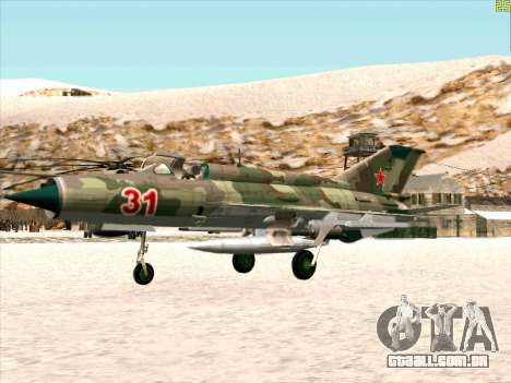 MiG 21 da força aérea Soviética para GTA San Andreas