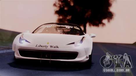 Ferrari 458 Italy Liberty Walk LB Performance para GTA San Andreas