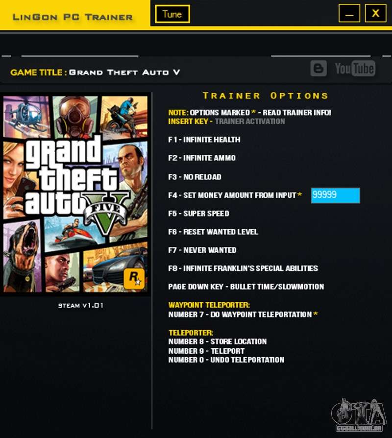 Começou! Primeiro trainer para GTA V no PC traz várias trapaças como vida  infinita