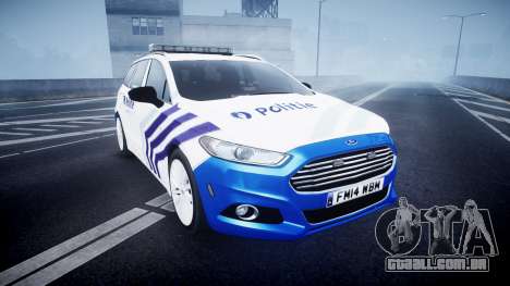 Ford Fusion Estate 2014 Belgian Police [ELS] para GTA 4
