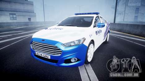 Ford Fusion 2014 Belgian Police [ELS] para GTA 4