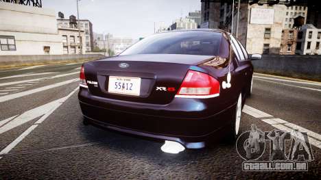 Ford Falcon XR8 2004 Unmarked Police [ELS] para GTA 4