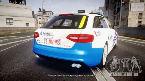 Audi S4 Avant Belgian Police [ELS] para GTA 4