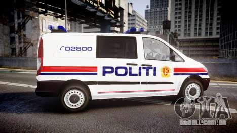 Mercedes-Benz Vito 2014 Norwegian Police [ELS] para GTA 4
