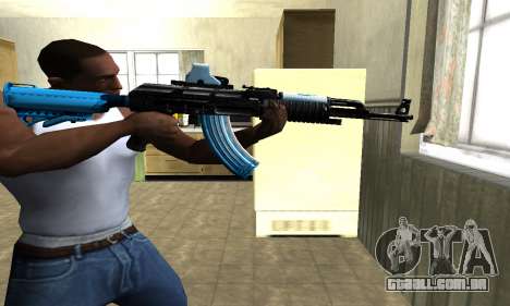 Blue Scan AK-47 para GTA San Andreas