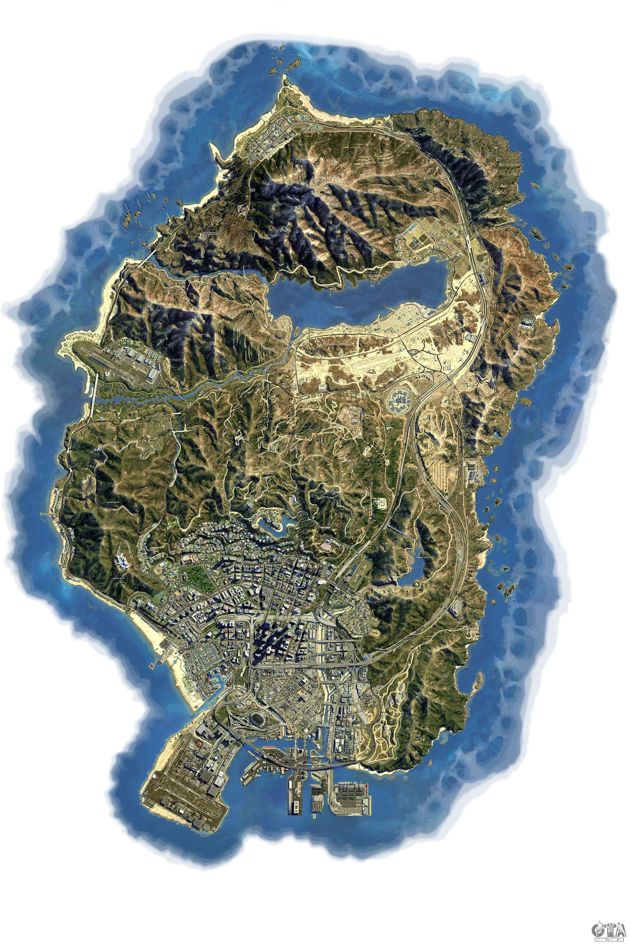 Mapa de satélite em 2K para GTA 5