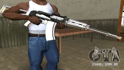 White with Black AK-47 para GTA San Andreas