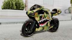 Bati Motorcycle Camo Shark Mouth Edition para GTA San Andreas
