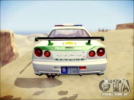 Nissan Skyline Iranian Police para GTA San Andreas