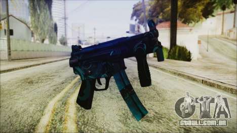 MP5K Black Blue Abstract para GTA San Andreas