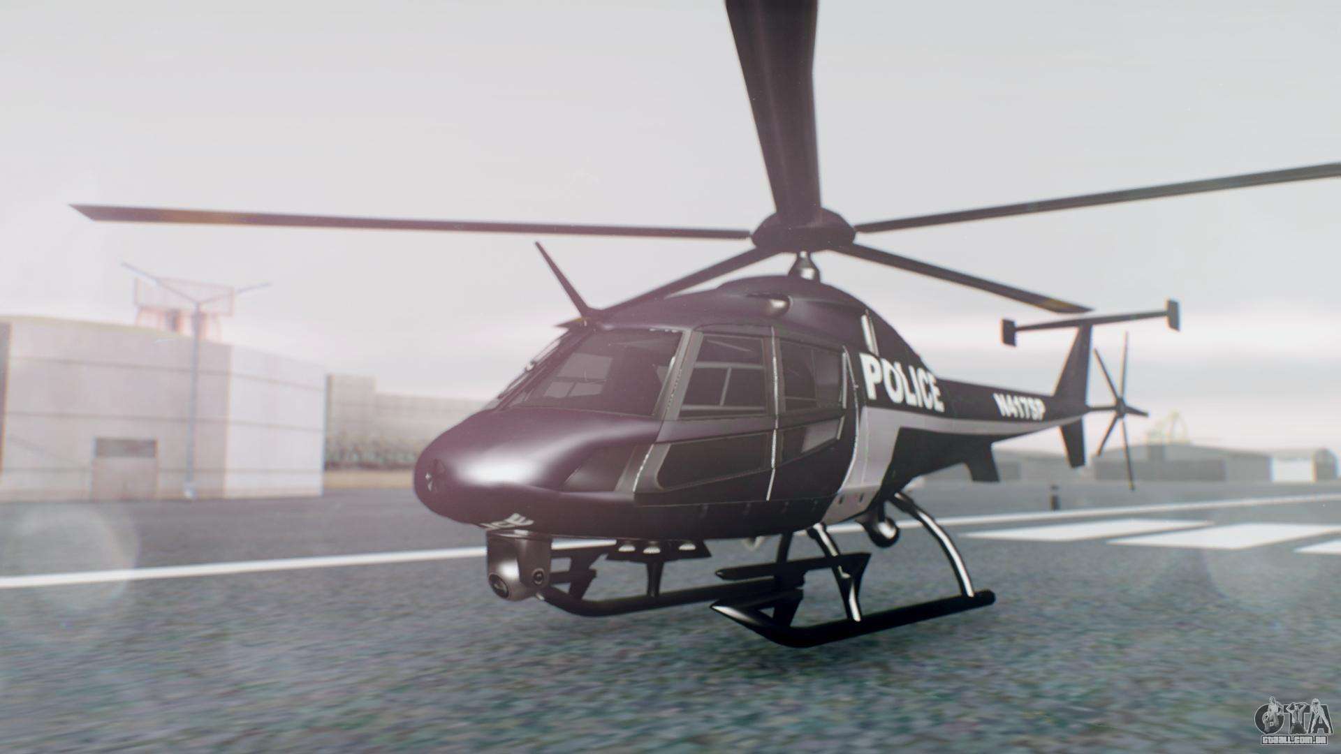 O helicóptero da polícia Federação para GTA San Andreas