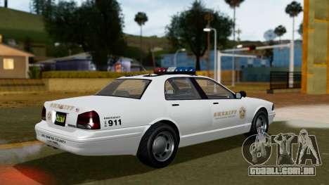 GTA 5 Vapid Stanier II Sheriff Cruiser para GTA San Andreas