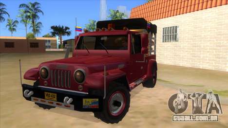 Jeep Pick Up Stylo Colombia para GTA San Andreas