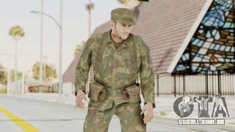 MGSV Ground Zeroes US Soldier Armed v2 para GTA San Andreas