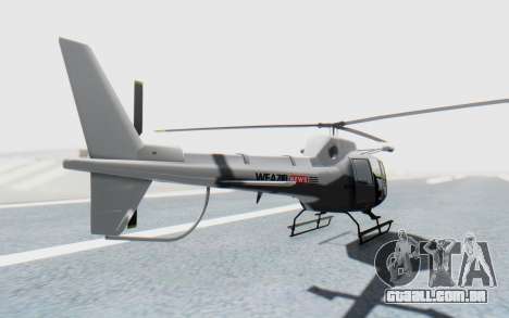 GTA 5 News Chopper Style Weazel News para GTA San Andreas