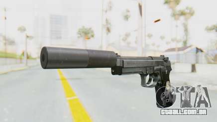 Tariq Iraqi Pistol Back v1 Silver Silenced para GTA San Andreas