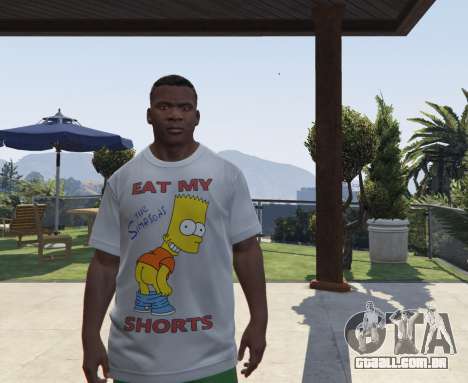 Bart Simpson T-Shirt for GTA V para GTA 5
