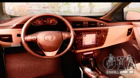 Toyota Corolla 2014 IVF para GTA San Andreas