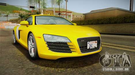 Audi R8 Coupe 4.2 FSI quattro US-Spec v1.0.0 para GTA San Andreas