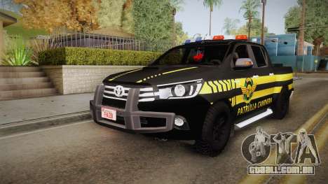 Toyota Hilux 2016 Patrulla Caminera Del Paraguay para GTA San Andreas