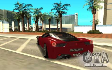 Ferrari 458 Italia para GTA San Andreas