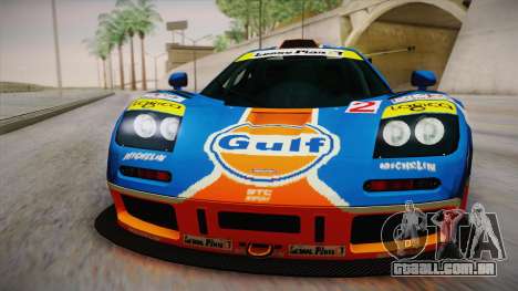 1996 Gulf McLaren F1 GTR (BPR Series) para GTA San Andreas