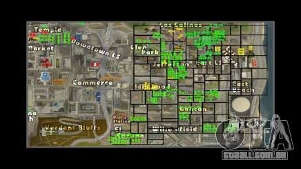 Mapa com os números das casas ARP para GTA San Andreas