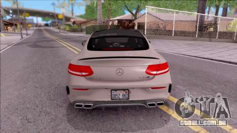 Mercedes-Benz C63S AMG Coupe 2016 para GTA San Andreas