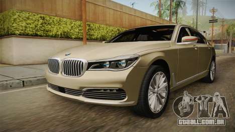 BMW 7-series G12 Long 2016 para GTA San Andreas