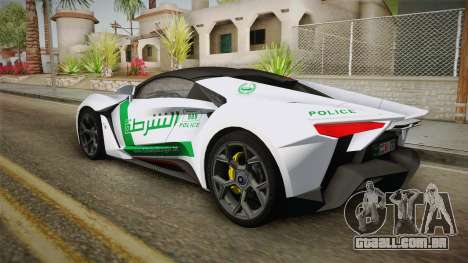 W Motors - Fenyr Supersports 2017 Dubai Plate para GTA San Andreas