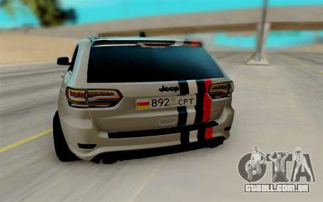 Jeep Grand Cherokee SRT para GTA San Andreas