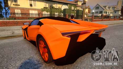 2017 W Motors Fenyr Supersports para GTA 4