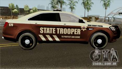 Ford Taurus 2013 Bone County Police para GTA San Andreas