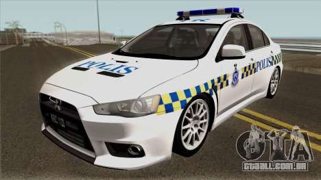 Mitsubishi Lancer Evolution X Malaysia Police para GTA San Andreas