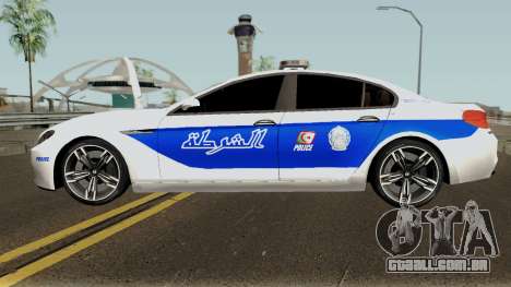 BMW M6 F13 Gran Coupe 2014 Algeria Police para GTA San Andreas