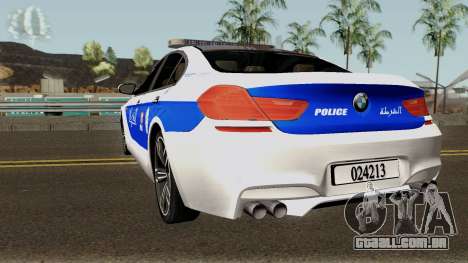 BMW M6 F13 Gran Coupe 2014 Algeria Police para GTA San Andreas