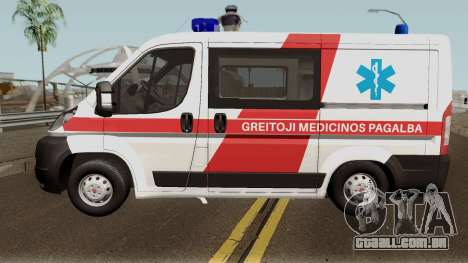 Fiat Ducato Lithuanian Ambulance para GTA San Andreas