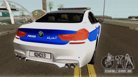 BMW M6 F13 Gran Coupe 2014 Algeria Police para GTA San Andreas