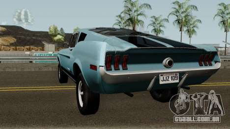 Ford Mustang GT390 Bullitt Edition 1968 para GTA San Andreas