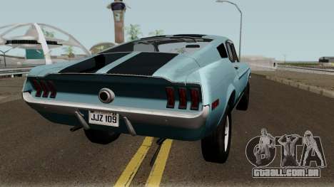 Ford Mustang GT390 Bullitt Edition 1968 para GTA San Andreas