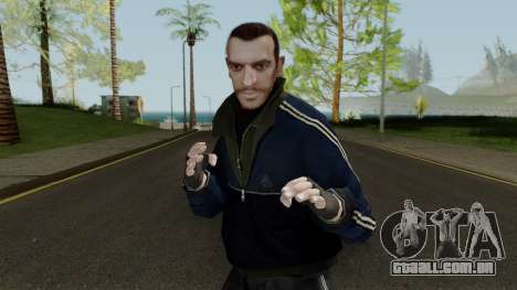 Niko Bellic in Blue Jacket para GTA San Andreas