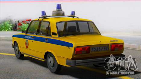 Vaz-2105 Polícia Soviética 1982 para GTA San Andreas