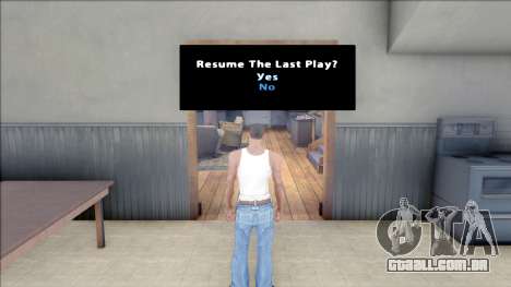 Resume Last Play para GTA San Andreas