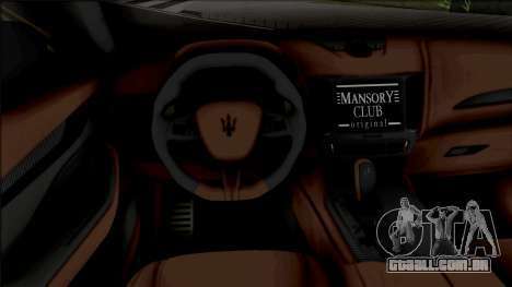 Maserati Levante Mansory para GTA San Andreas