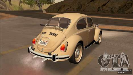 Volkswagen Beetle (Fuscao) 1500 1971 - Brazil para GTA San Andreas