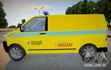 Volkswagen Transporter T5 - Polícia para GTA San Andreas