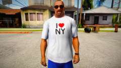 T-shirt I love NY para GTA San Andreas