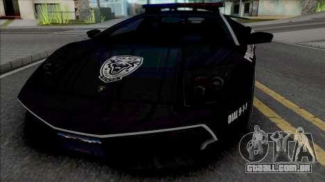 Lamborghini Murcielago LP670-4 SV Police [Fixed] para GTA San Andreas