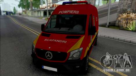 Mercedes-Benz Sprinter Scafandrii Pompierii para GTA San Andreas