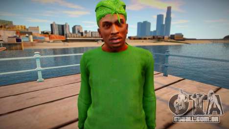 CJ as Grove Family Outfit v1 para GTA San Andreas